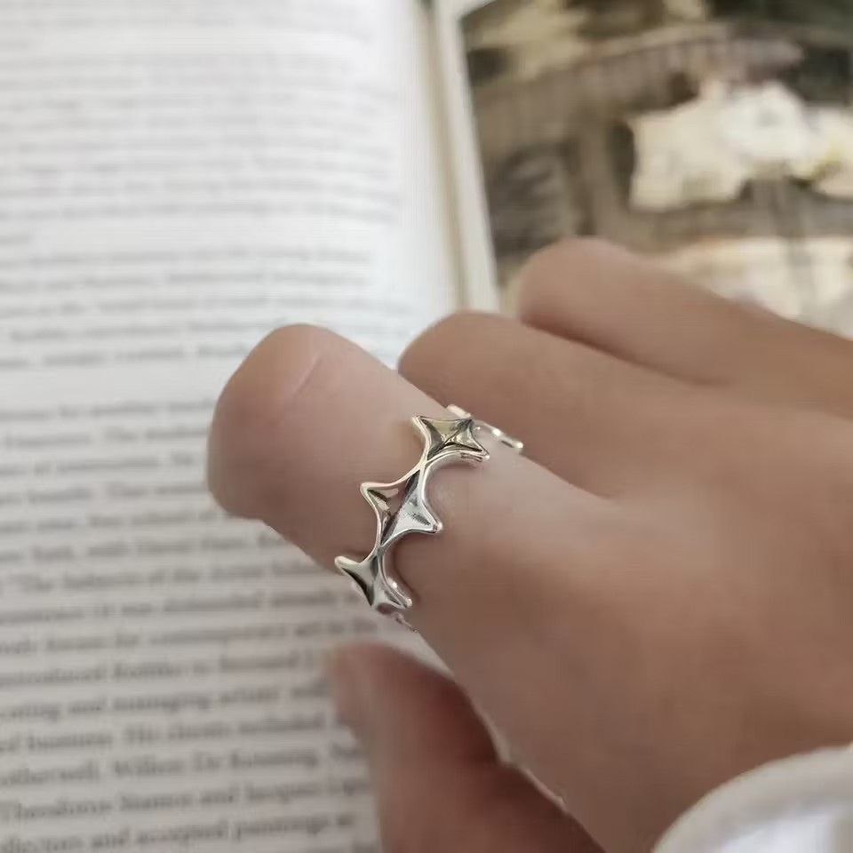 Jewelry Minimalist Irregular Stars Opening Ring Size ONE SIZE - 2 Thumbnail