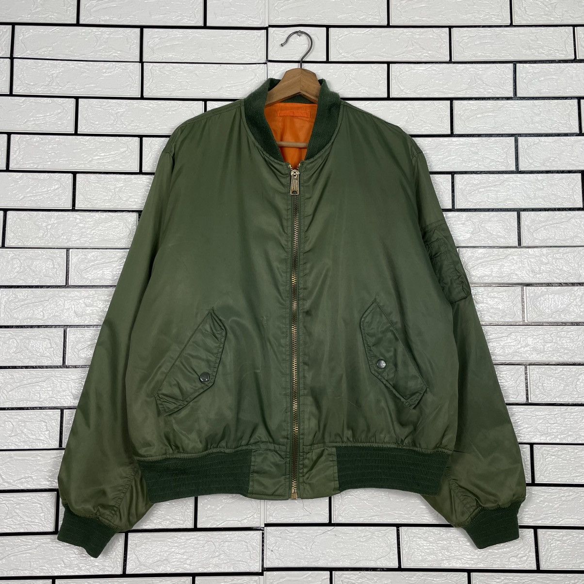 Japanese Brand Phantom Military MA-1 Nylon Flight Bomber Jacket Size US L / EU 52-54 / 3 - 1 Thumbnail