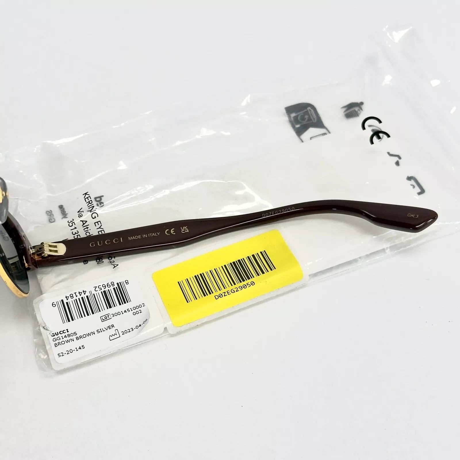 Gucci GUCCI 1480 Brown Smoke Silver Mirror Gg1480S Sunglasses 002 Size ONE SIZE - 5 Thumbnail