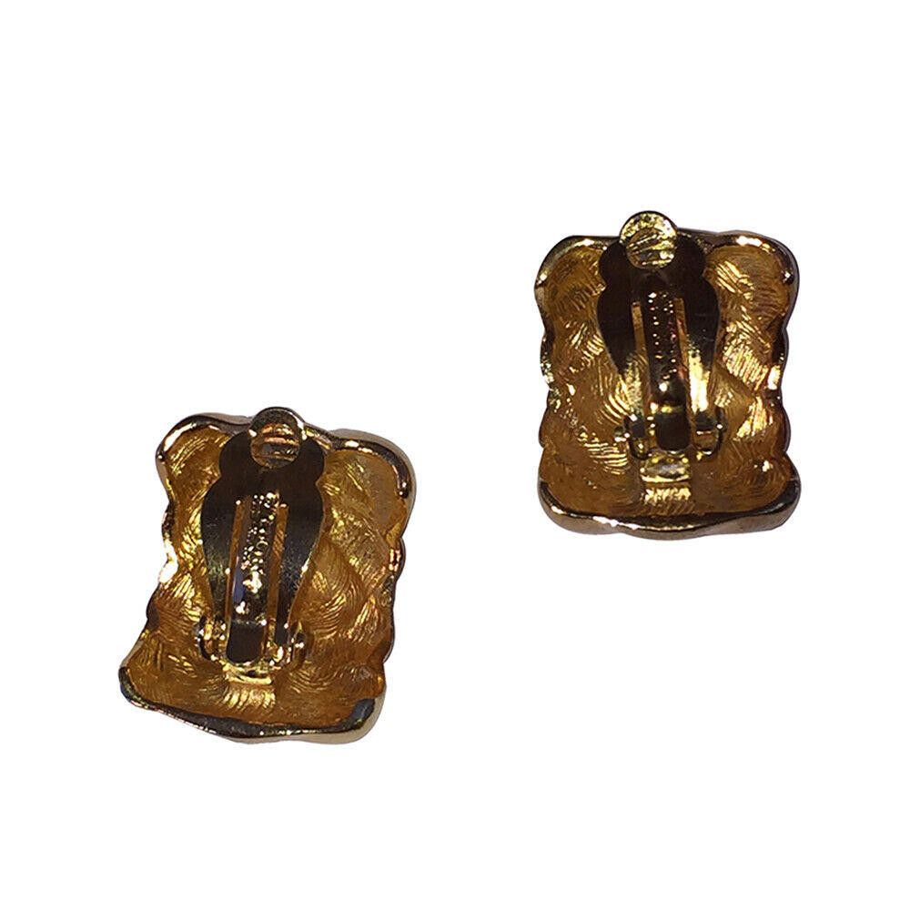 Givenchy Givenchy XOXO Gold Plated Retro Clip On Earrings Size ONE SIZE - 5 Thumbnail