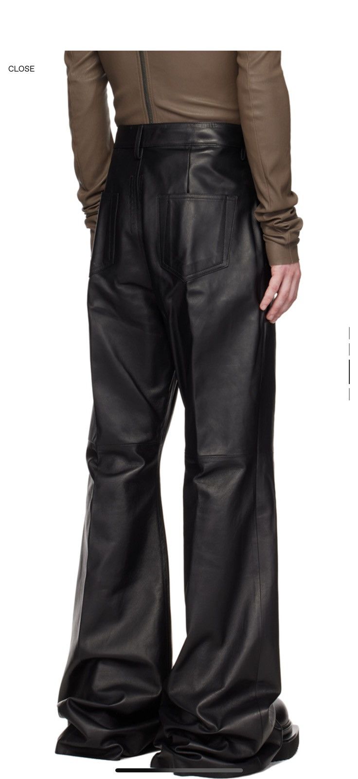 Rick Owens Rick Owens Black Bolan Leather Pants Size US 28 / EU 44 - 3 Thumbnail