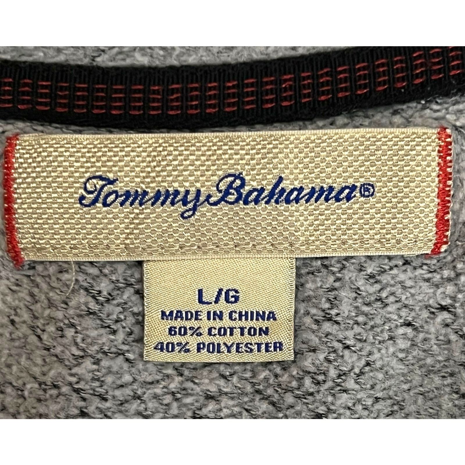 Tommy Bahama Tommy Bahama Men’s Long Sleeve Sweater Pullover Large Gray Size US L / EU 52-54 / 3 - 3 Thumbnail