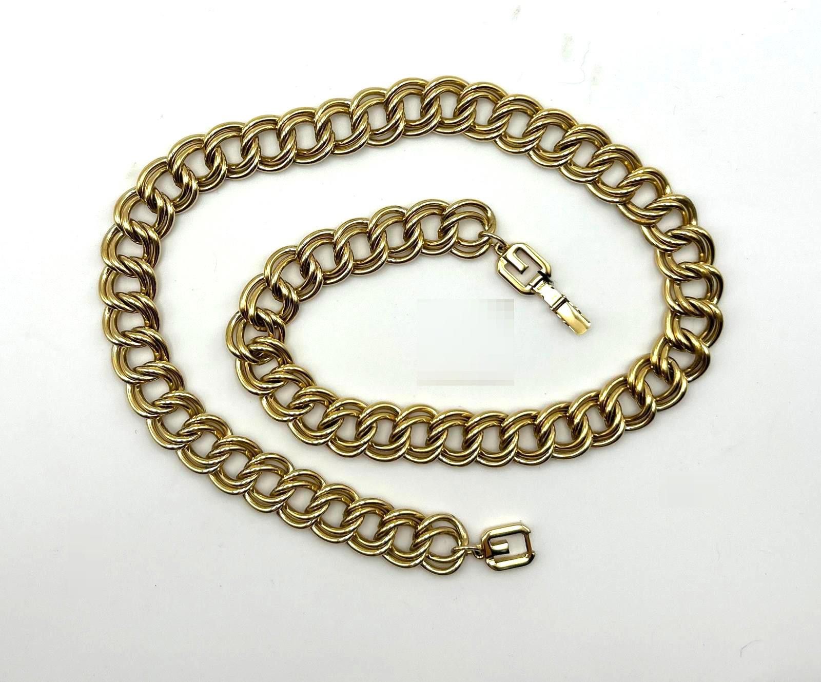Givenchy Vintage Givenchy Necklace Gold Tone Link 80s Signed Couture Size ONE SIZE - 2 Thumbnail