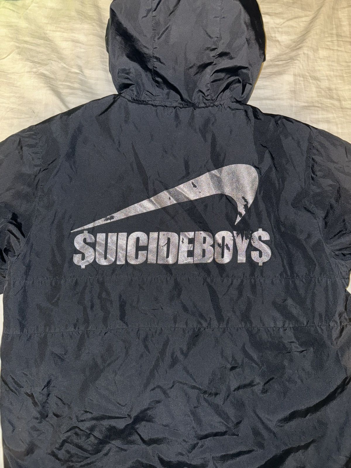 image of G59 Records $Uicideboy$ Nike 3M Windbreaker in Black, Men's (Size Medium)