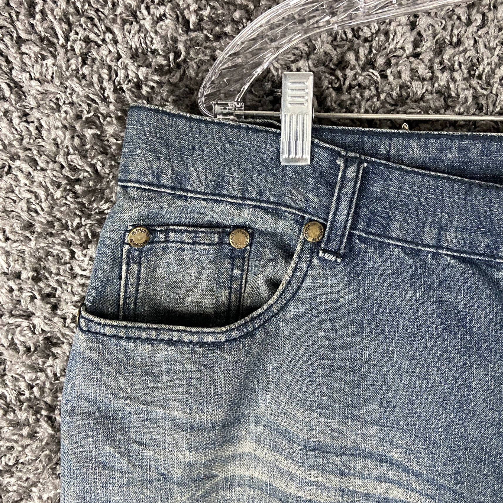 Vintage VINTAGE Indigo 30 Blue Jeans Men’s 38x34 Regular Straight Denim Pants Men Size US 38 / EU 54 - 3 Thumbnail