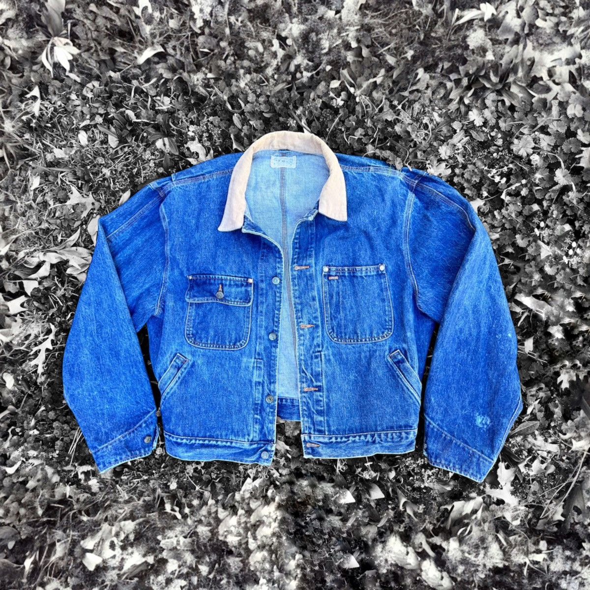 Polo Ralph Lauren Vintage 90s Polo RL Dungarees USA Trucker Jean Jacket XL Size US XL / EU 56 / 4 - 1 Thumbnail