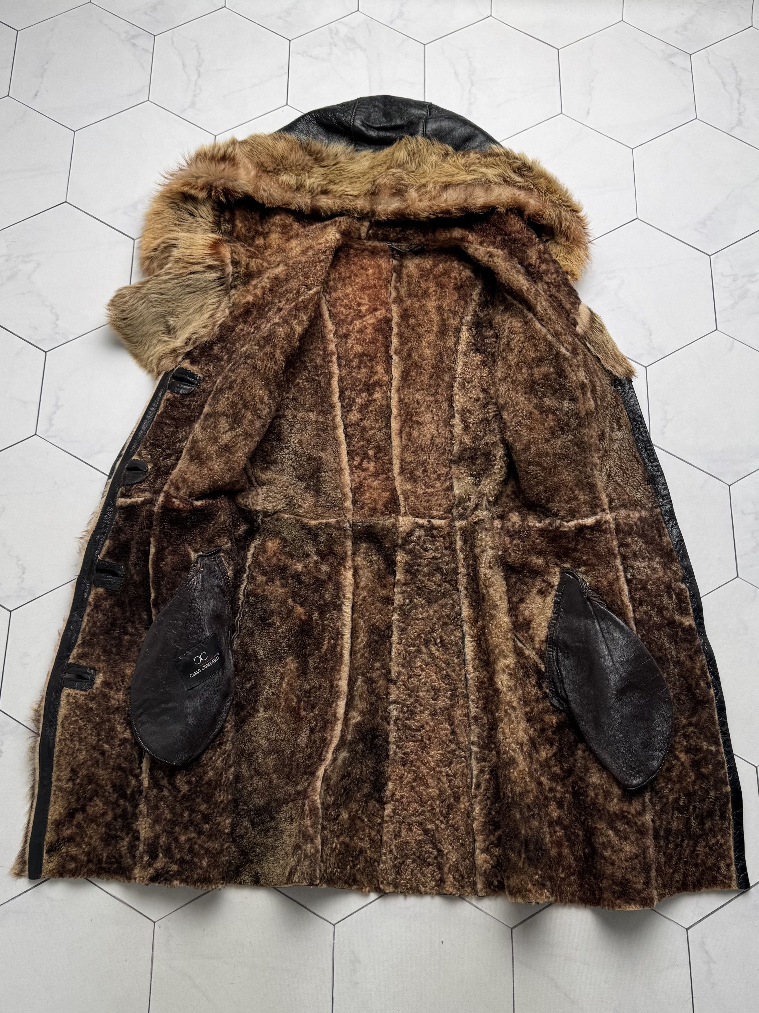 Vintage Vintage Real Sheepskin Hooded Coat With Belted (B550)E2D15 Size S / US 4 / IT 40 - 8 Thumbnail