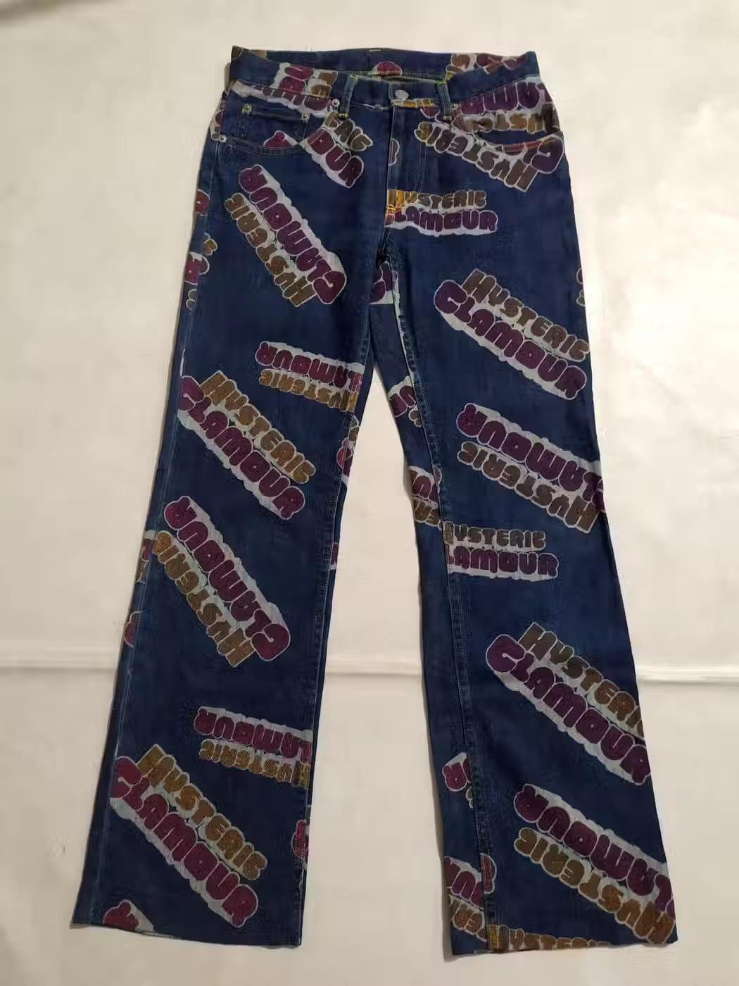 Hysteric Glamour Rare!!! Hysteric Glamour Fullprint Font Logo Design Pants Size 29" - 1 Thumbnail