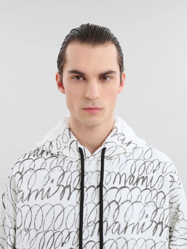 Marni o1w1db10625 Organic Cotton Hoodie in White Size US S / EU 44-46 / 1 - 4 Thumbnail