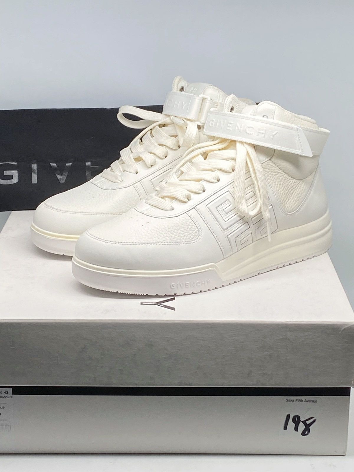 Givenchy Givenchy G4 High Top Leather Sneakers size 42/us size 9 Size US 9 / EU 42 - 12 Thumbnail