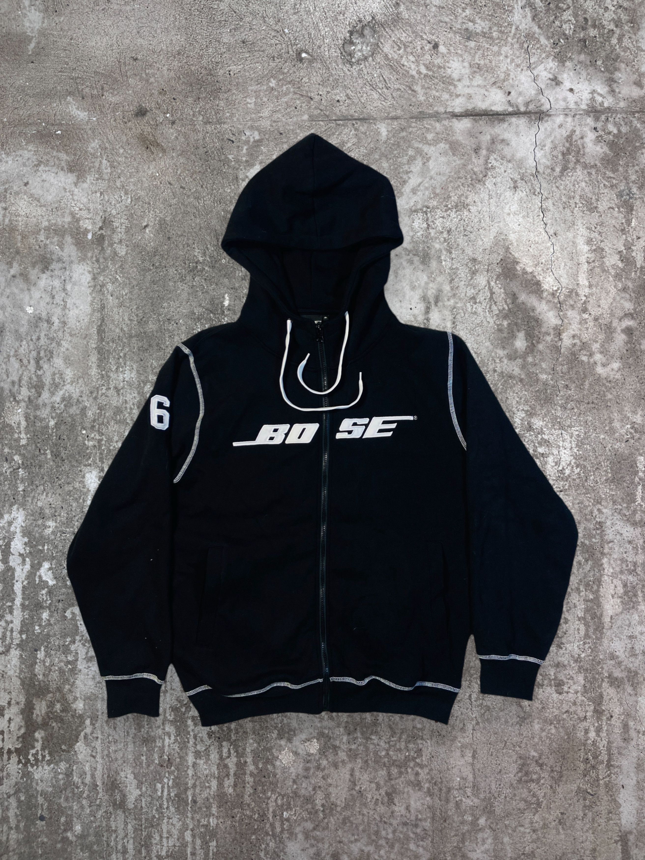 Pre-owned Avant Garde 2000s Bose Archive Y2k Oversized Vintage Hoodie - № 1116 In Black