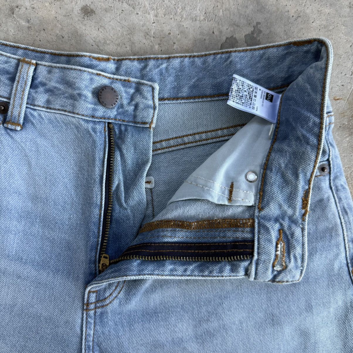 Japanese Brand W29x29.5 Vintage Japanese Wide Leg Distressed Denim Jean Size US 29 - 6 Thumbnail