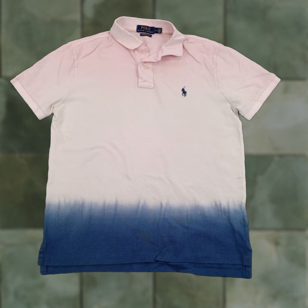 Ralph Lauren Ralph Lauren Polo Shirt Men Medium Pink Blue Slim Fit Short Sleeve Polo Shirt Z Size US M / EU 48-50 / 2 - 1 Thumbnail
