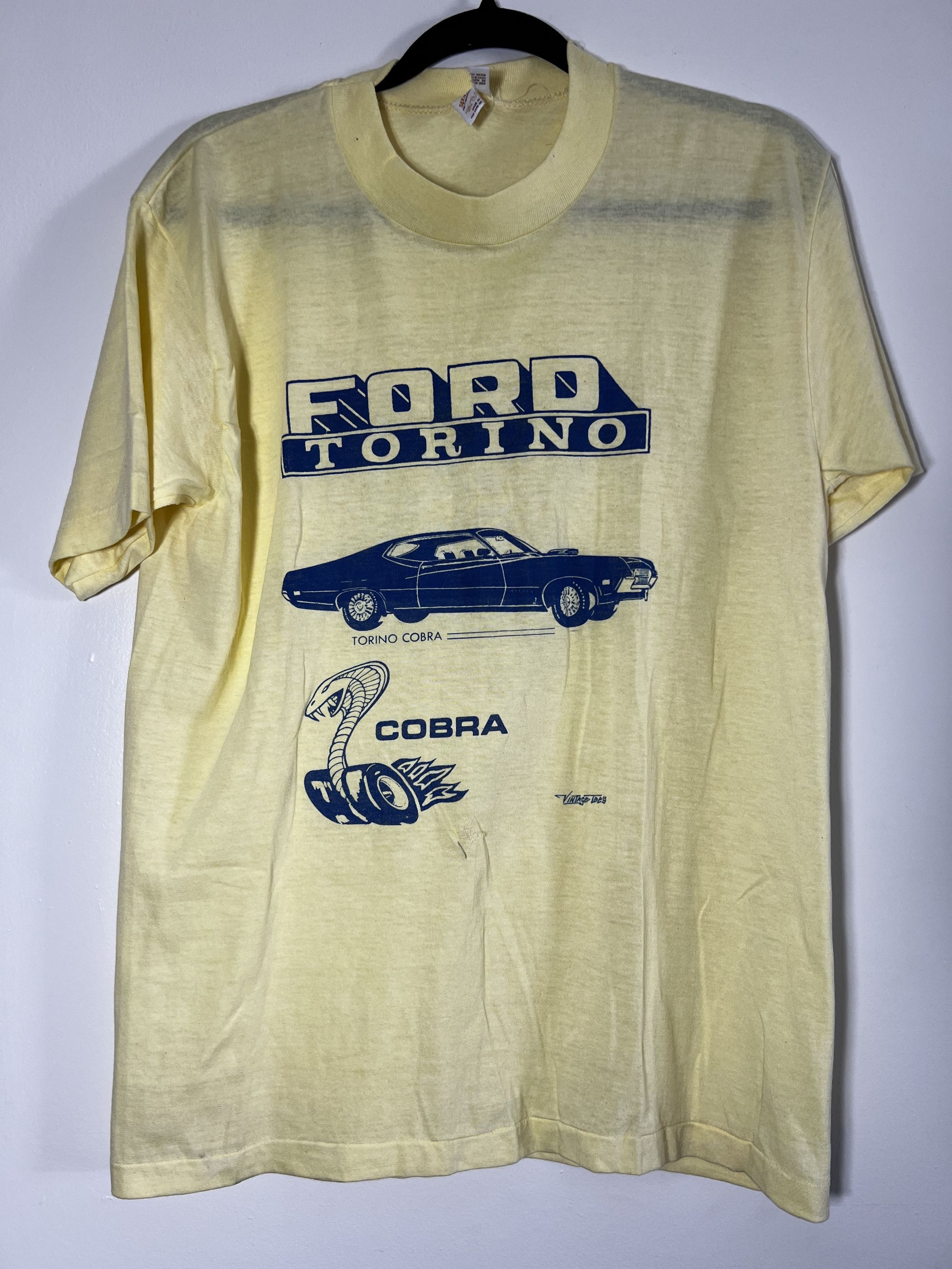 Ford RARE Vintage 70's-80's Ford Torino - Cobra Graphic T-Shirt Size US L / EU 52-54 / 3 - 1 Thumbnail