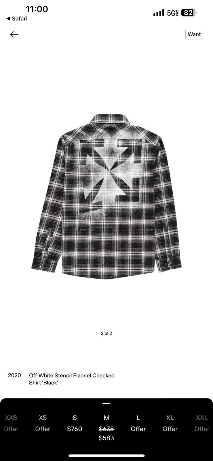 Off-White Off White Stencil Checked Shirt Jacket Size US M / EU 48-50 / 2 - 5 Thumbnail