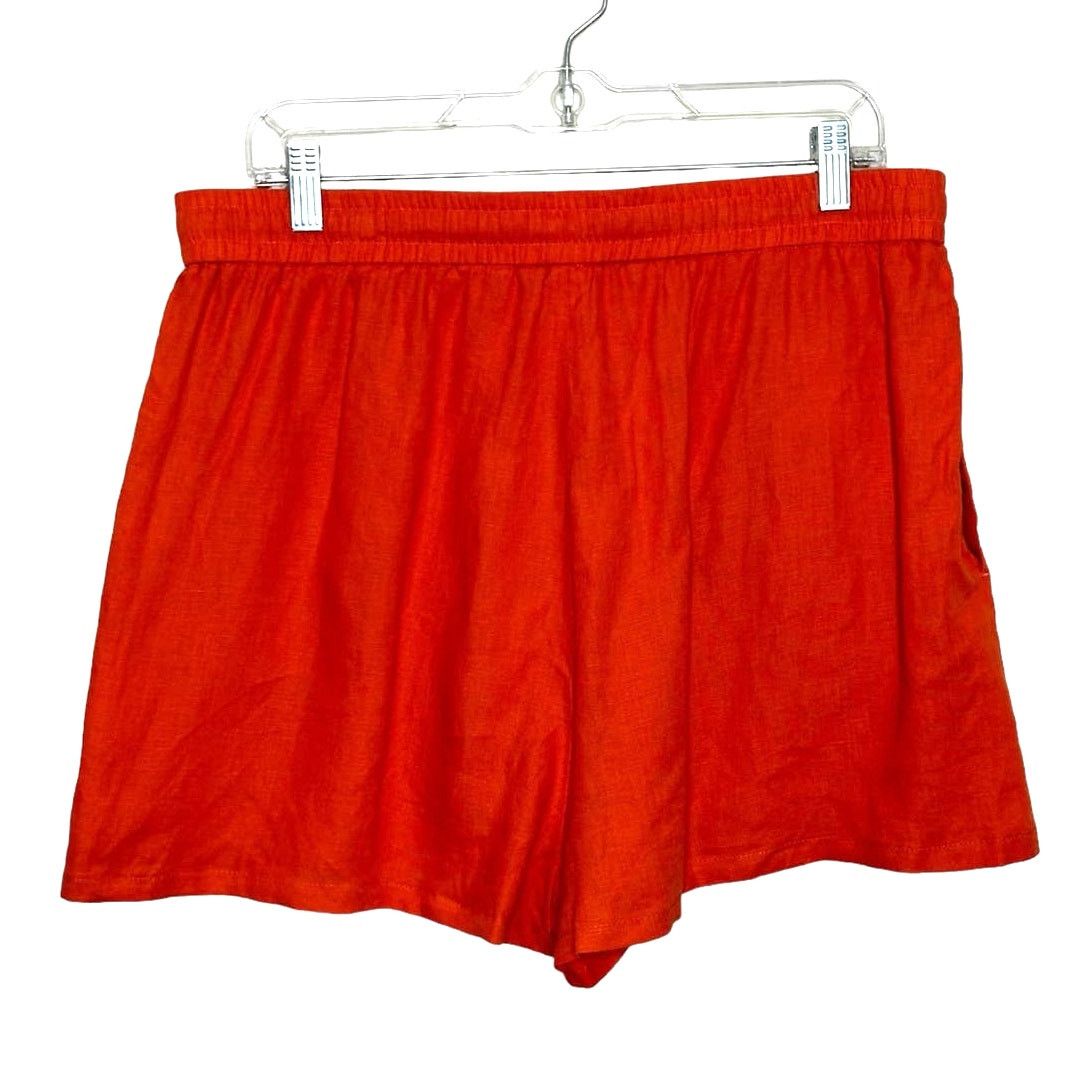 Loro Piana Loro Piana Orange linen pull on shorts size Large Size 36" / US 14 / IT 50 - 7 Thumbnail