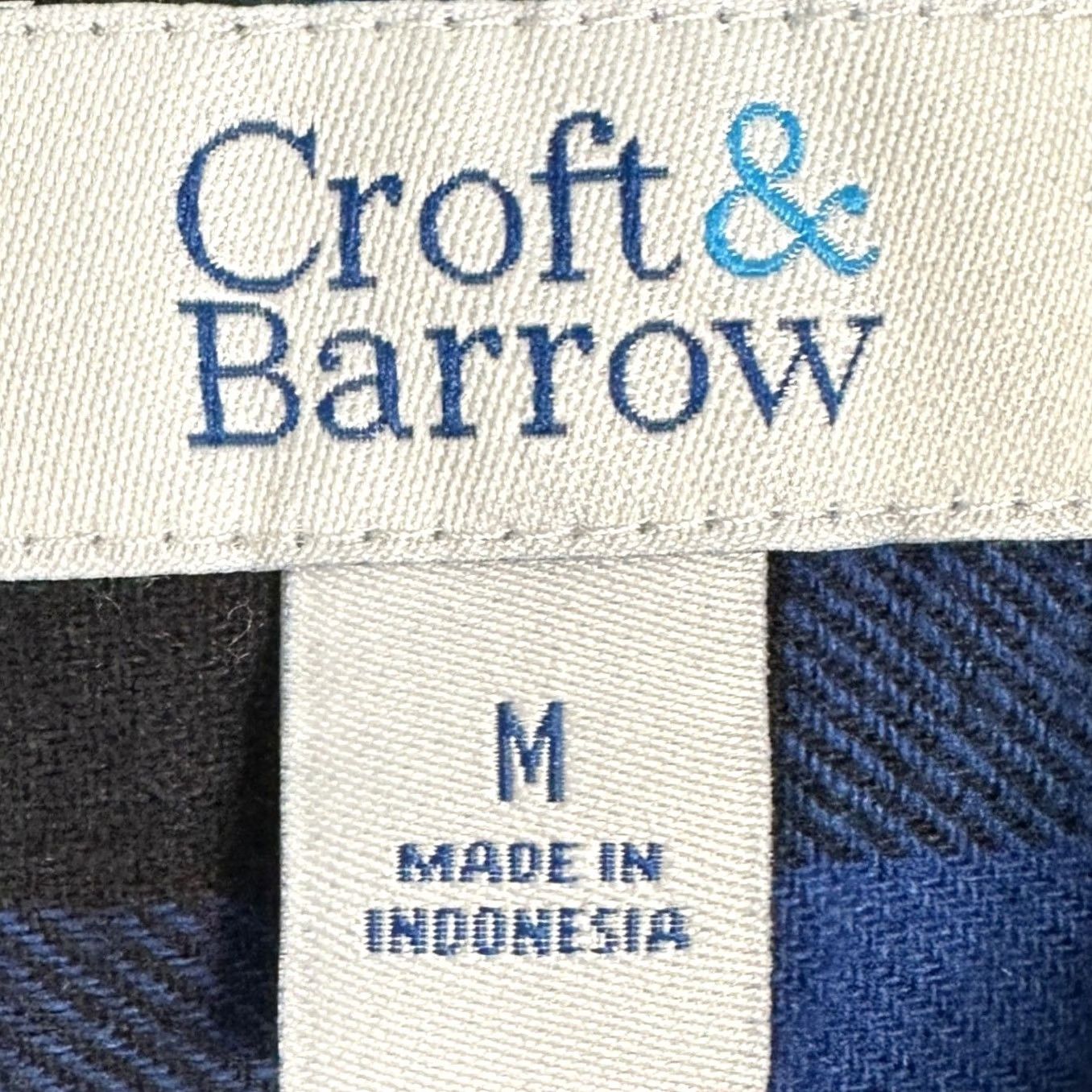 Croft & Barrow Croft Barrow Shirt Mens Medium Blue Green Flannel Plaid Button-Down Pocket Casual Fall Winter Size US M / EU 48-50 / 2 - 4 Thumbnail