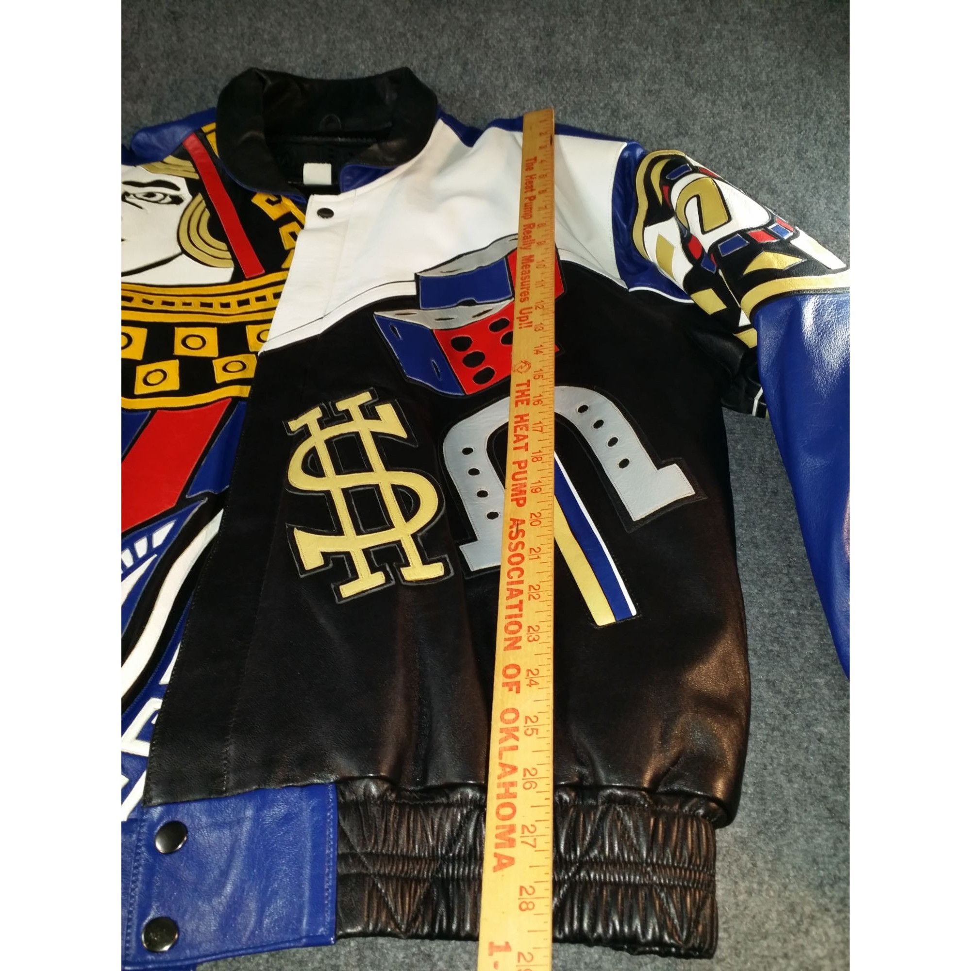 Vintage Vintage Rare 1990s King Detroit Casino Gambling Leather Jack Size US XL / EU 56 / 4 - 3 Thumbnail