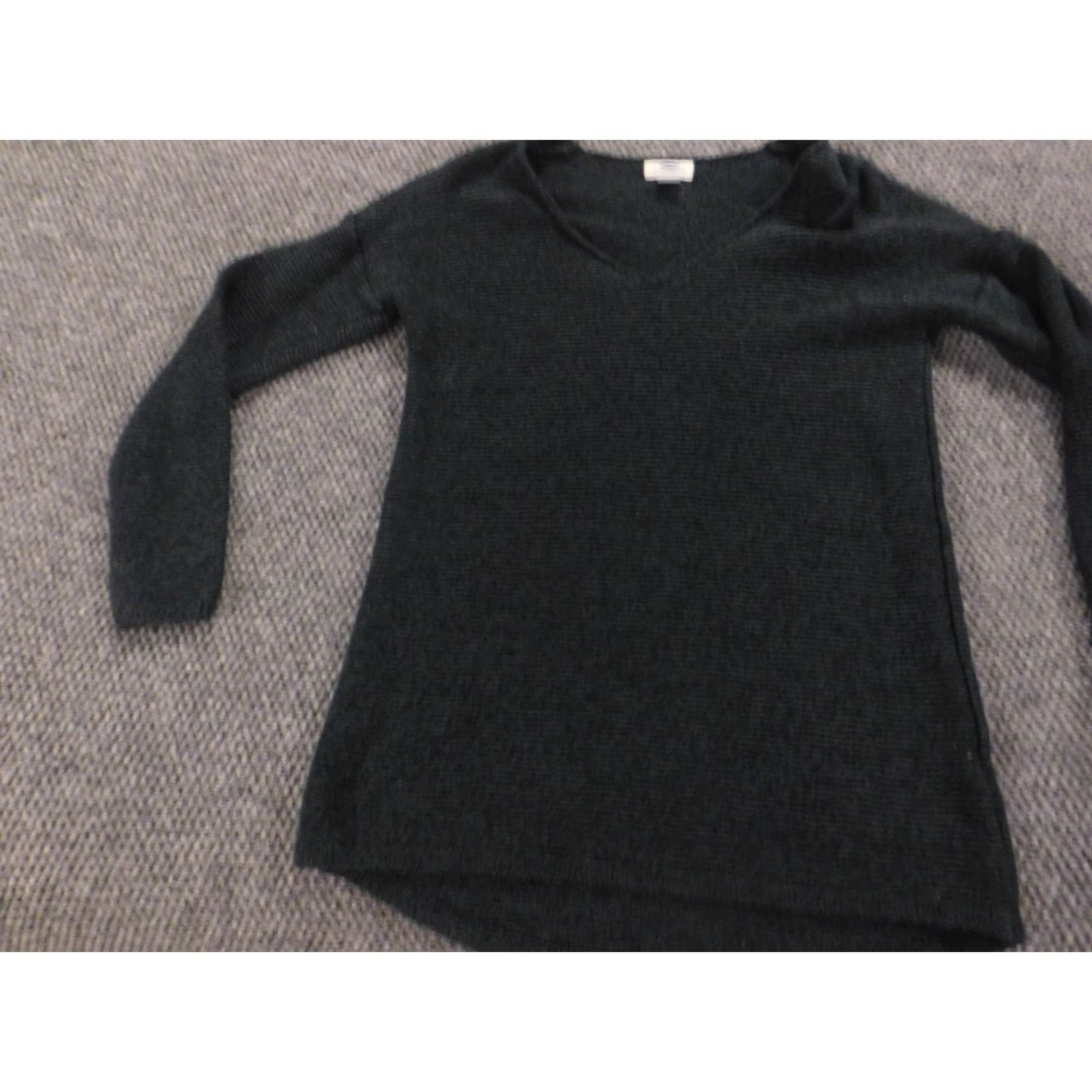 Old Navy Old Navy Womens Sweater Small Green Pullover Crew Neck Knit Stretch Logo Raglan Sleeve Classic 100% Cotton Size S / US 4 / IT 40 - 3 Thumbnail