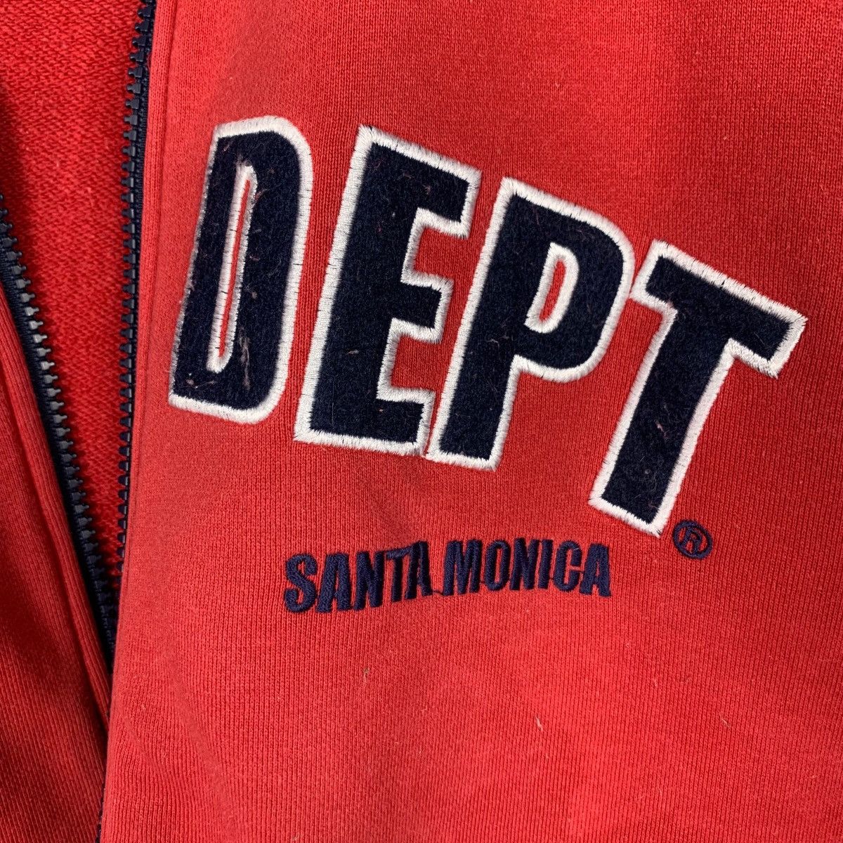Japanese Brand DOG DEPT Santa Monica Big Logo Red Sweater #2050-C89 Size US XL / EU 56 / 4 - 16 Thumbnail