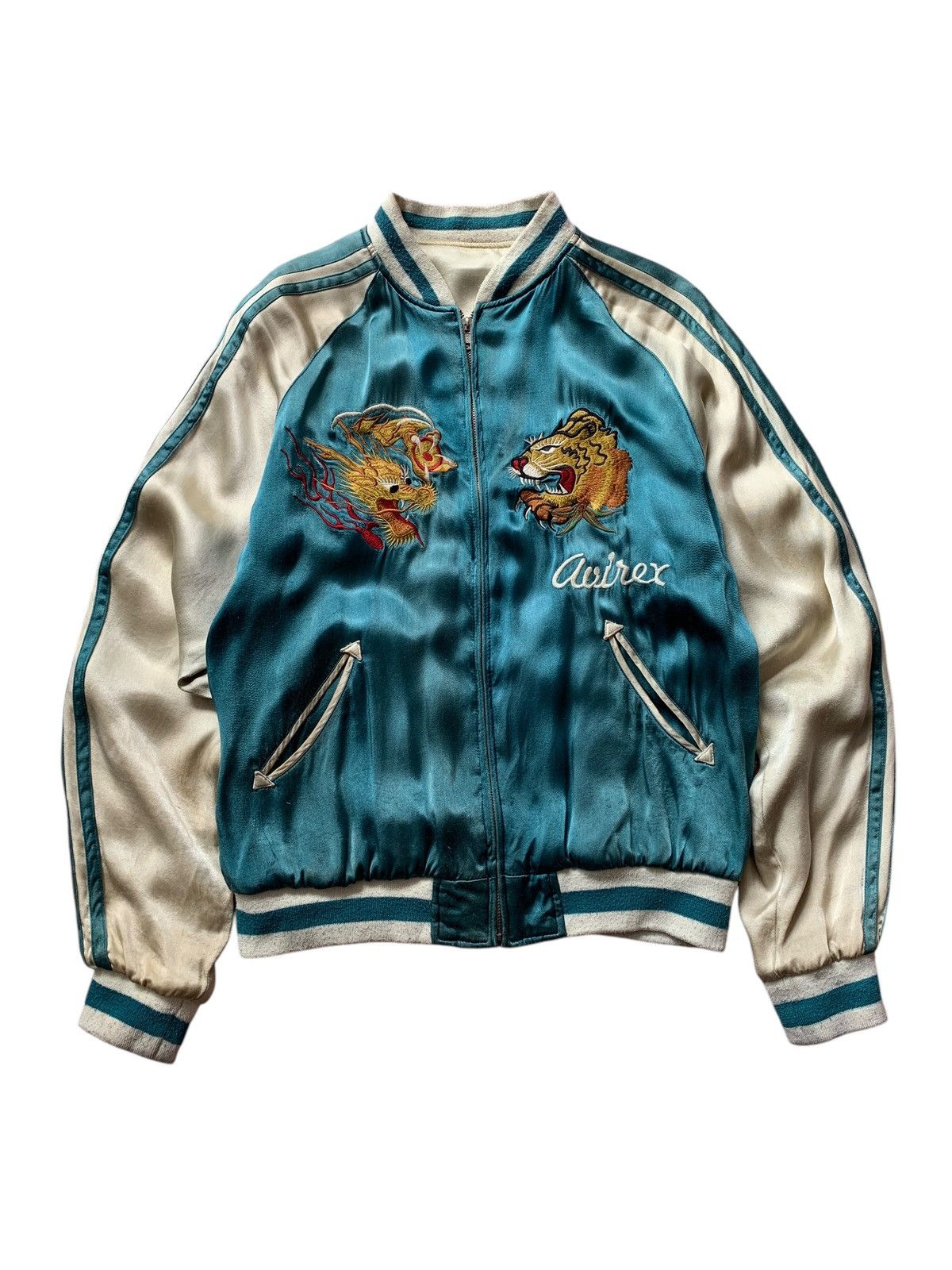 Avirex 🔥VTG AVIREX RAYON SUKAJAN JACKETS REVERSIBLE Size US M / EU 48-50 / 2 - 2 Thumbnail