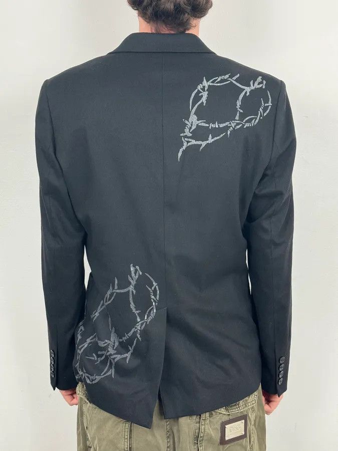 John Galliano AW2010 John Galliano Black Barbed Wire Blazer Jacket Size 44R - 3 Thumbnail