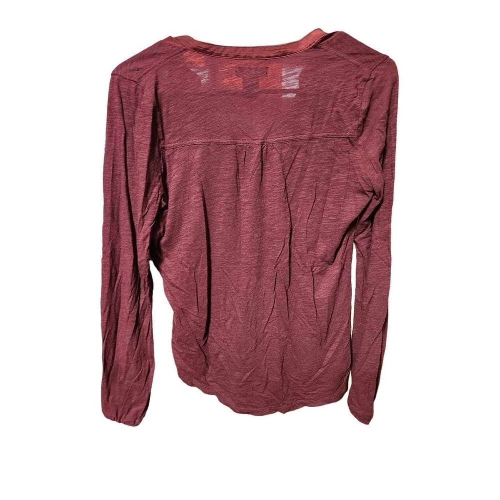 Lucky Brand Lucky brand XS live in love ❤️ top long sleeve burgundy Size XS / US 0-2 / IT 36-38 - 2 Thumbnail