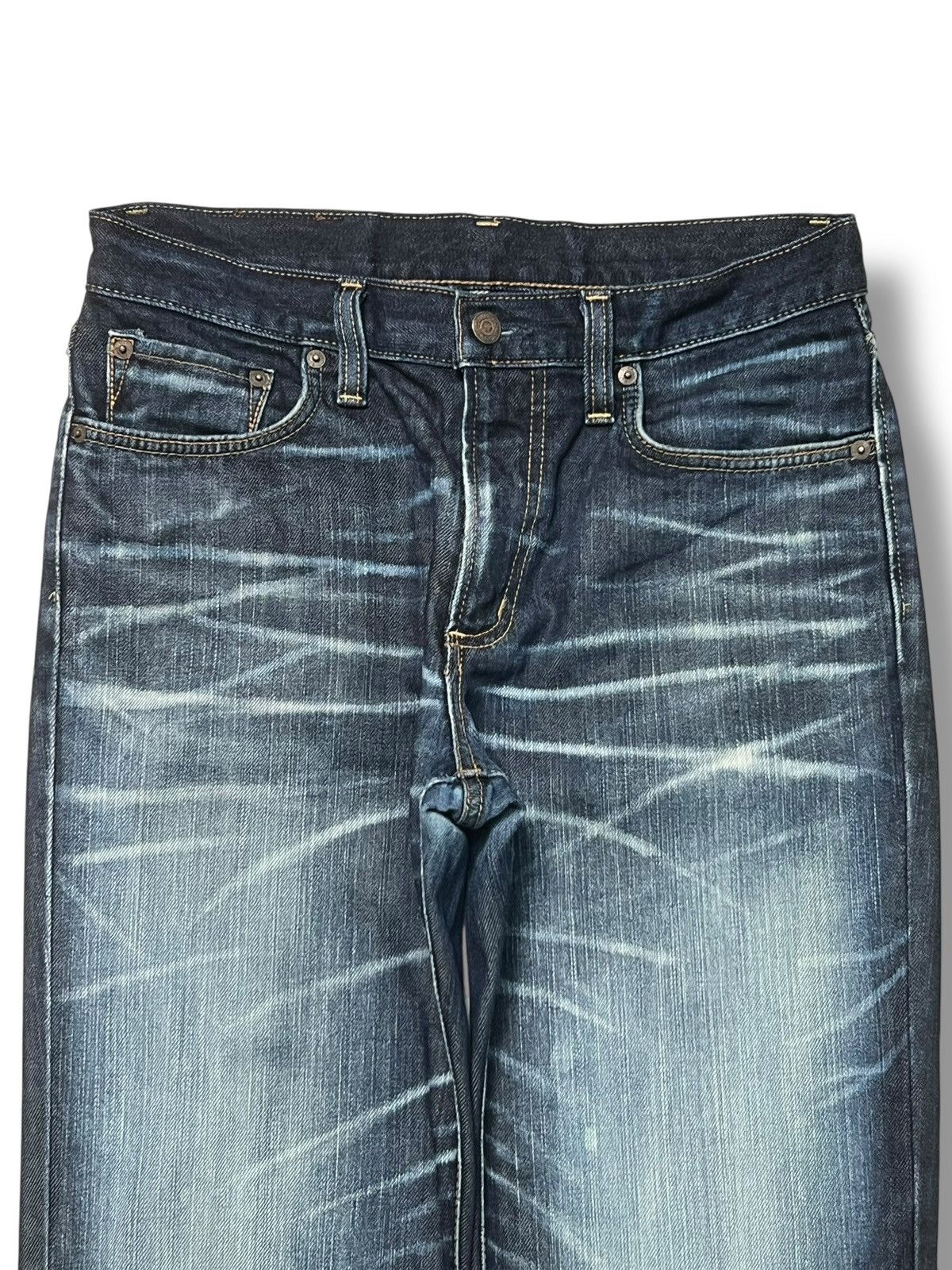 Edwin Vintage Edwin 403 Japan - Faded Whisker Wash Jeans Size US 32 / EU 48 - 4 Thumbnail