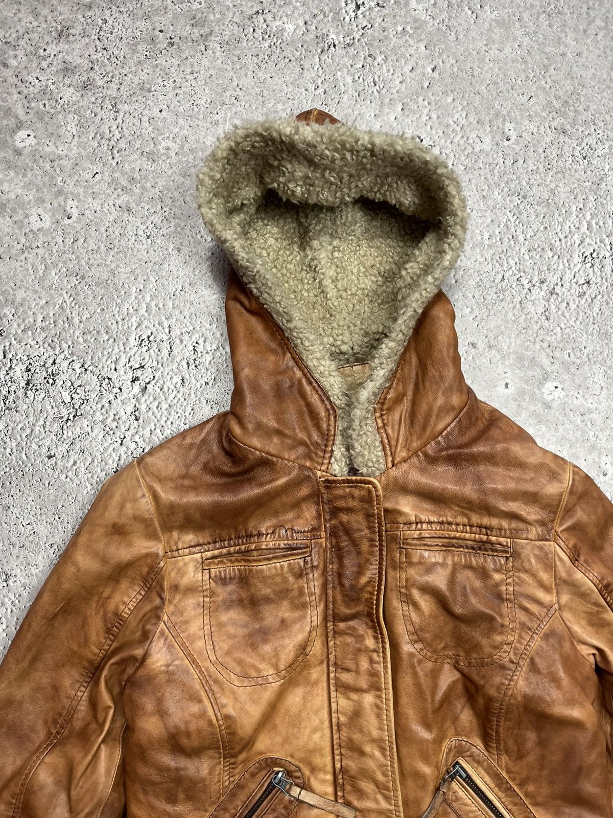 Other Avant Garde Faux Shearling Leather Jacket Womens L Size L / US 10 / IT 46 - 4 Thumbnail