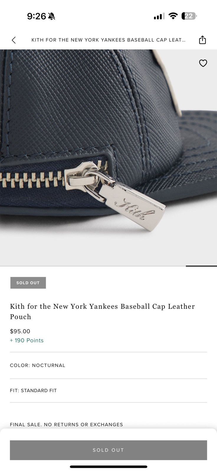 Kith × New York Yankees Kith x New York Yankees Baseball Cap Leather Pouch Size ONE SIZE - 10 Thumbnail