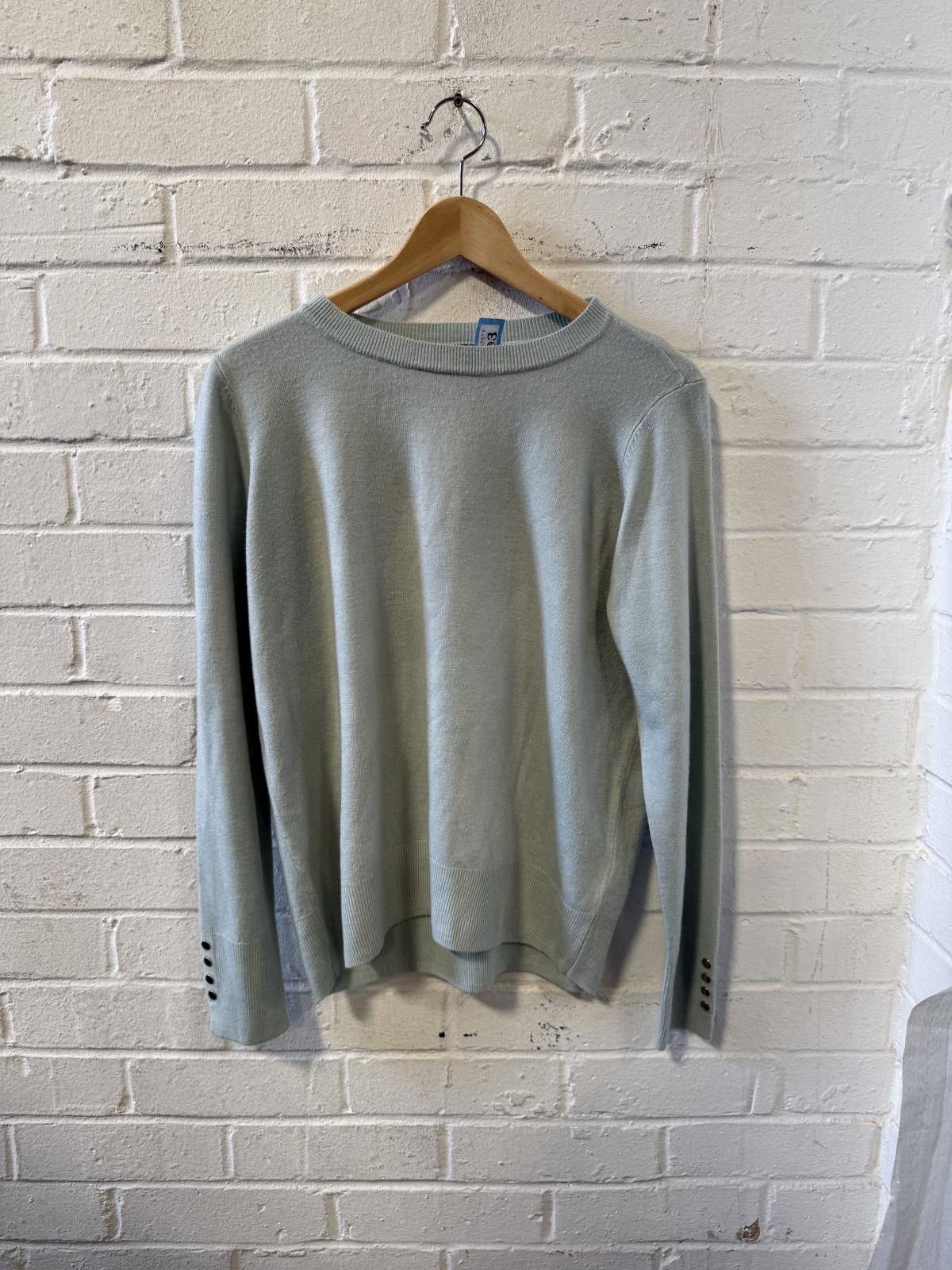 M.Cohen M&Co Women's Light Green Sweater UK16 EU42 US12 Size XL / US 12-14 / IT 48-50 - 3 Thumbnail