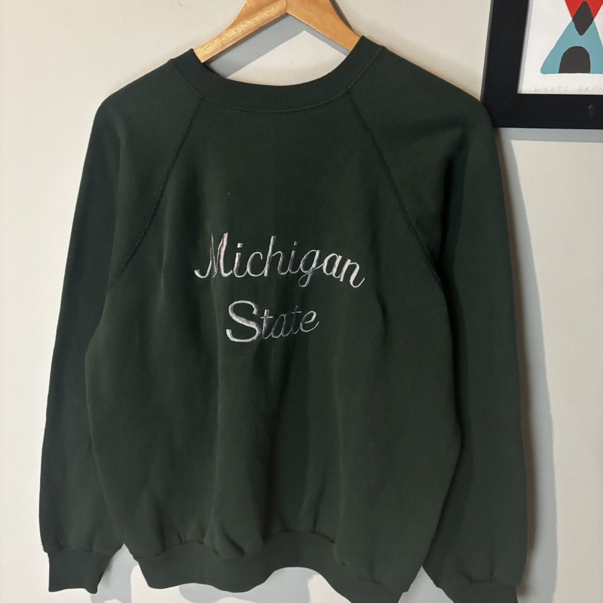 Tultex Vintage 1980s Michigan Staye University Crewneck Sweatshirt Size US XL / EU 56 / 4 - 1 Thumbnail