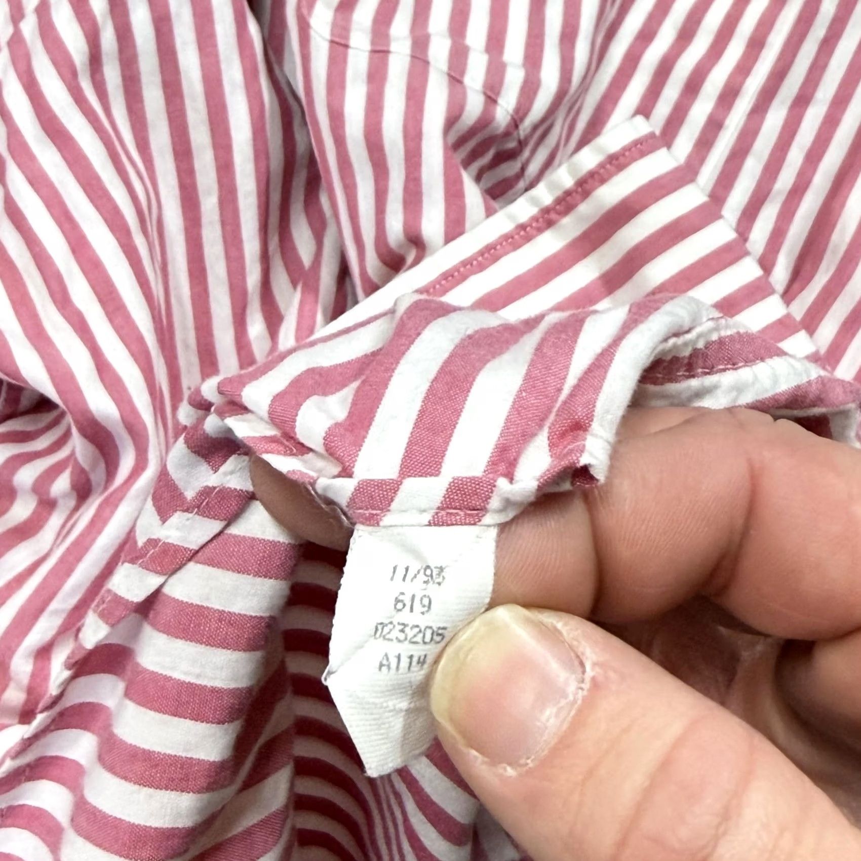 Lands' End Vintage Lands' End Shirt Mens Large Red Stripe Button Down Long Sleeve 90s Size US L / EU 52-54 / 3 - 3 Thumbnail