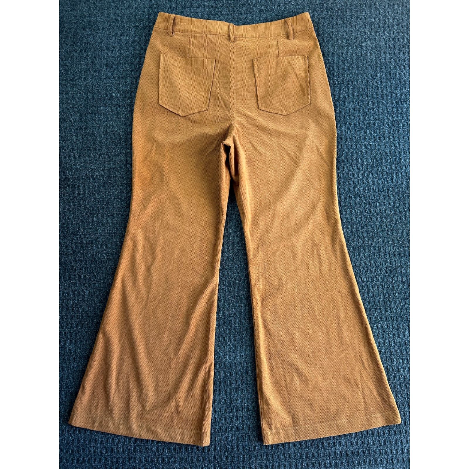 Anthropologie Anthropologie Pants Flare Wide-Leg XL Brown Corduroy With Pockets Vintage No Size 40" / US 18 - 3 Thumbnail
