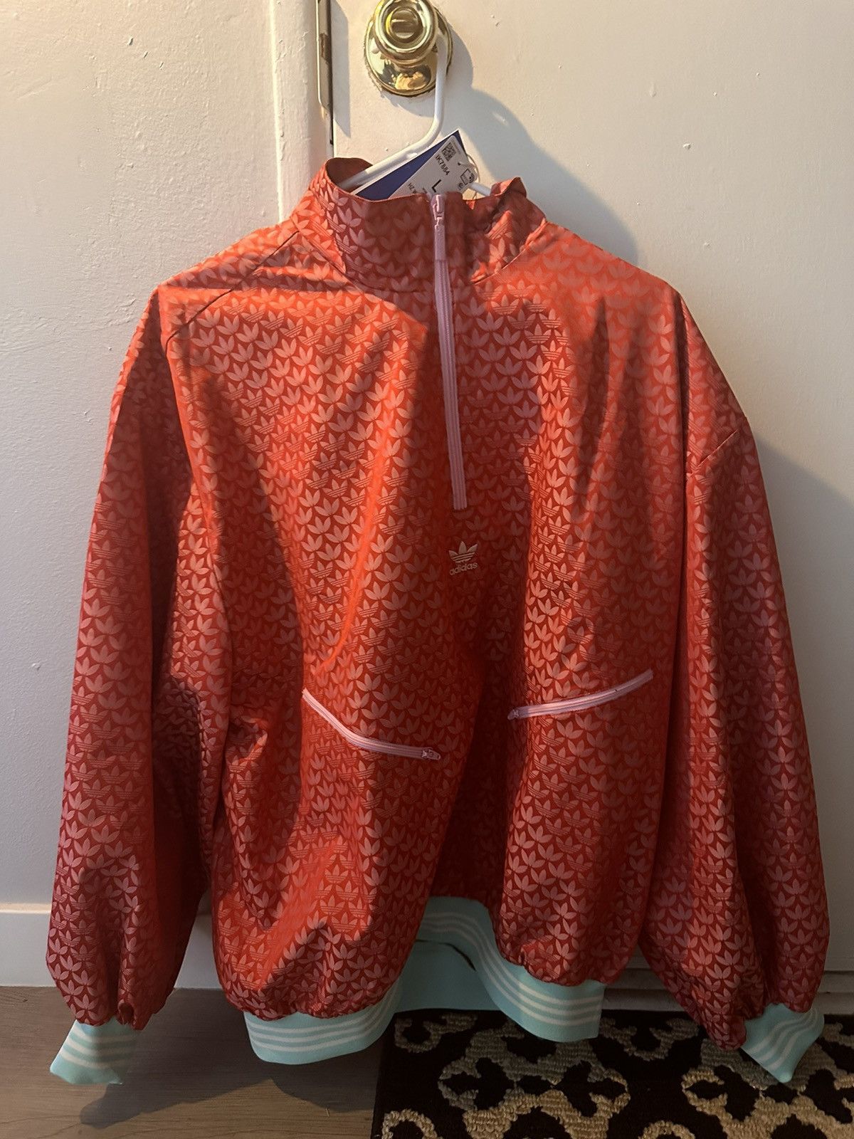 Adidas ADICOLOR 70S HALF-ZIP MONOGRAM WINDBREAKER | Grailed
