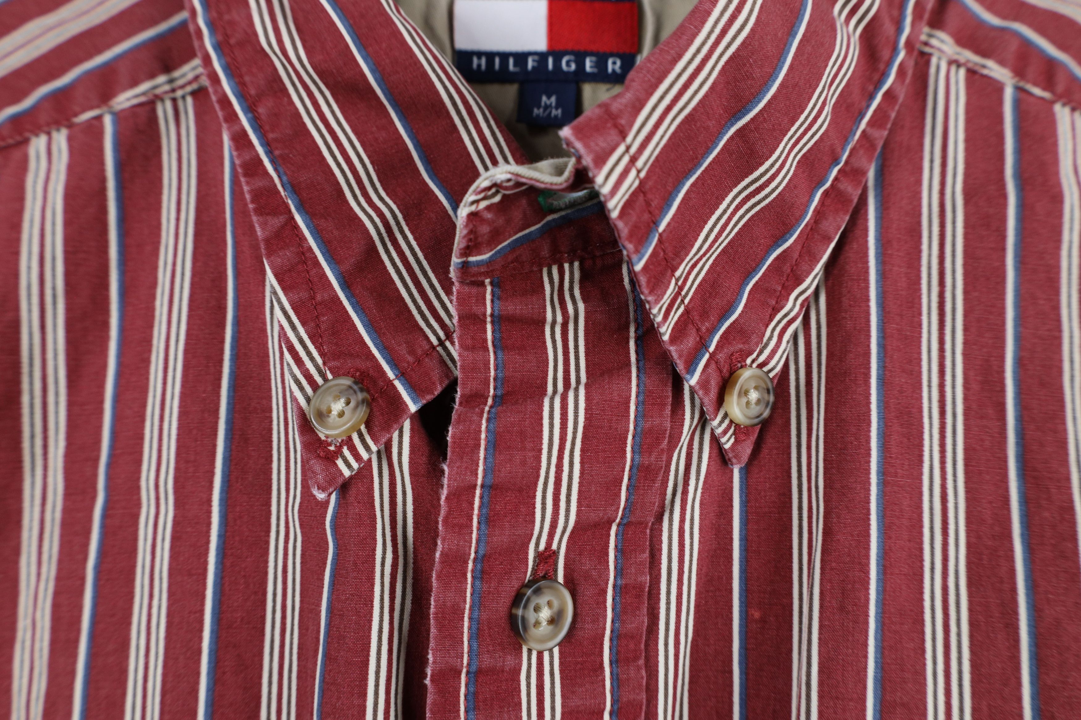 Tommy Hilfiger × Vintage Vintage 90s Tommy Hilfiger Collared Button Down Shirt Size US M / EU 48-50 / 2 - 8 Thumbnail
