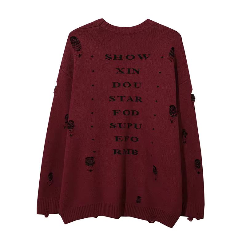 Other Salvation Unisex Destroyed Hole Ripped Sweater Size US M / EU 48-50 / 2 - 2 Thumbnail