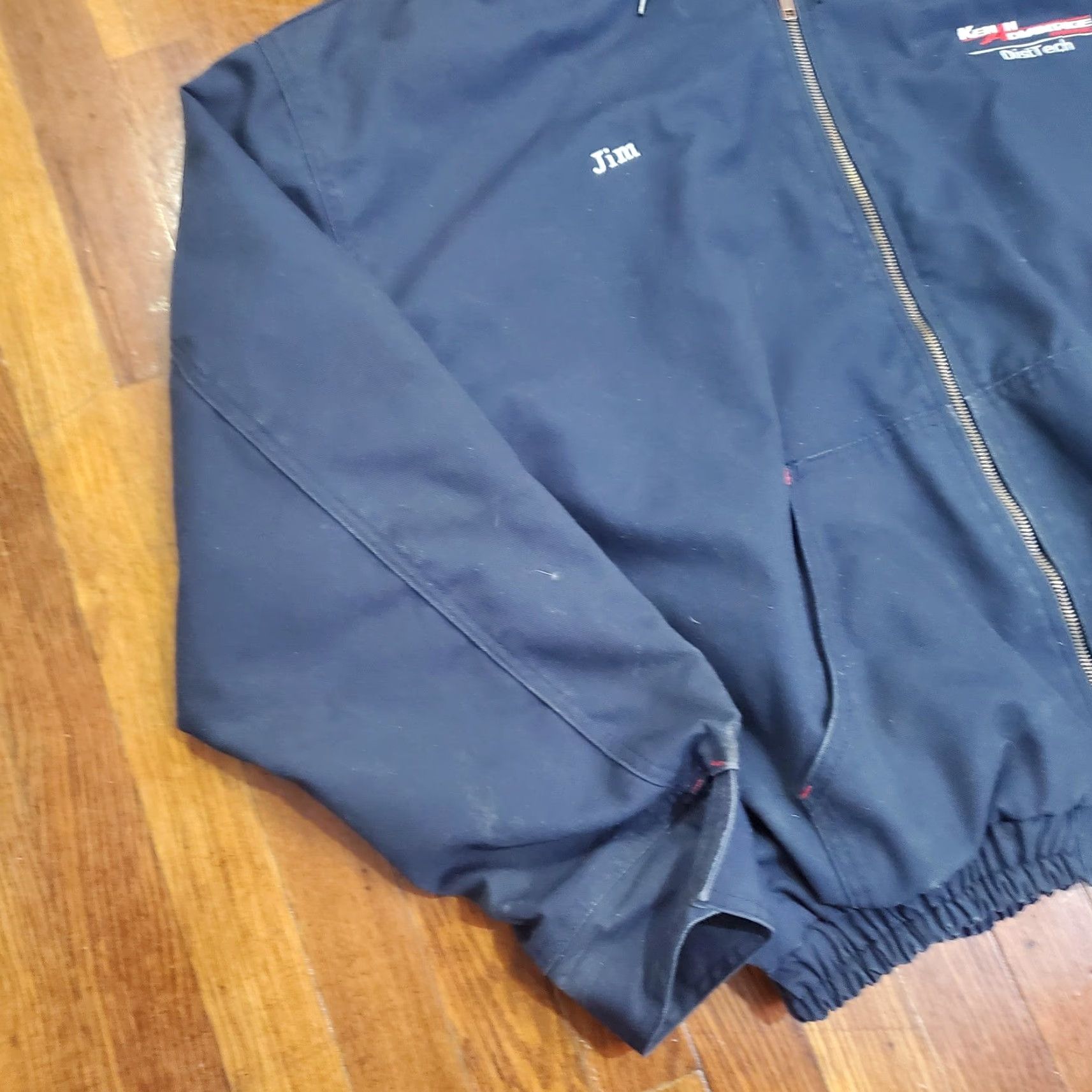 Red Kap VINTAGE Red Kap Jacket Mens 3XL Navy Hooded Insulated Workwear Zip Up Kenan Advantage USA Patriotic Embroidered Patches Logo Zip Size US XXL / EU 58 / 5 - 2 Thumbnail