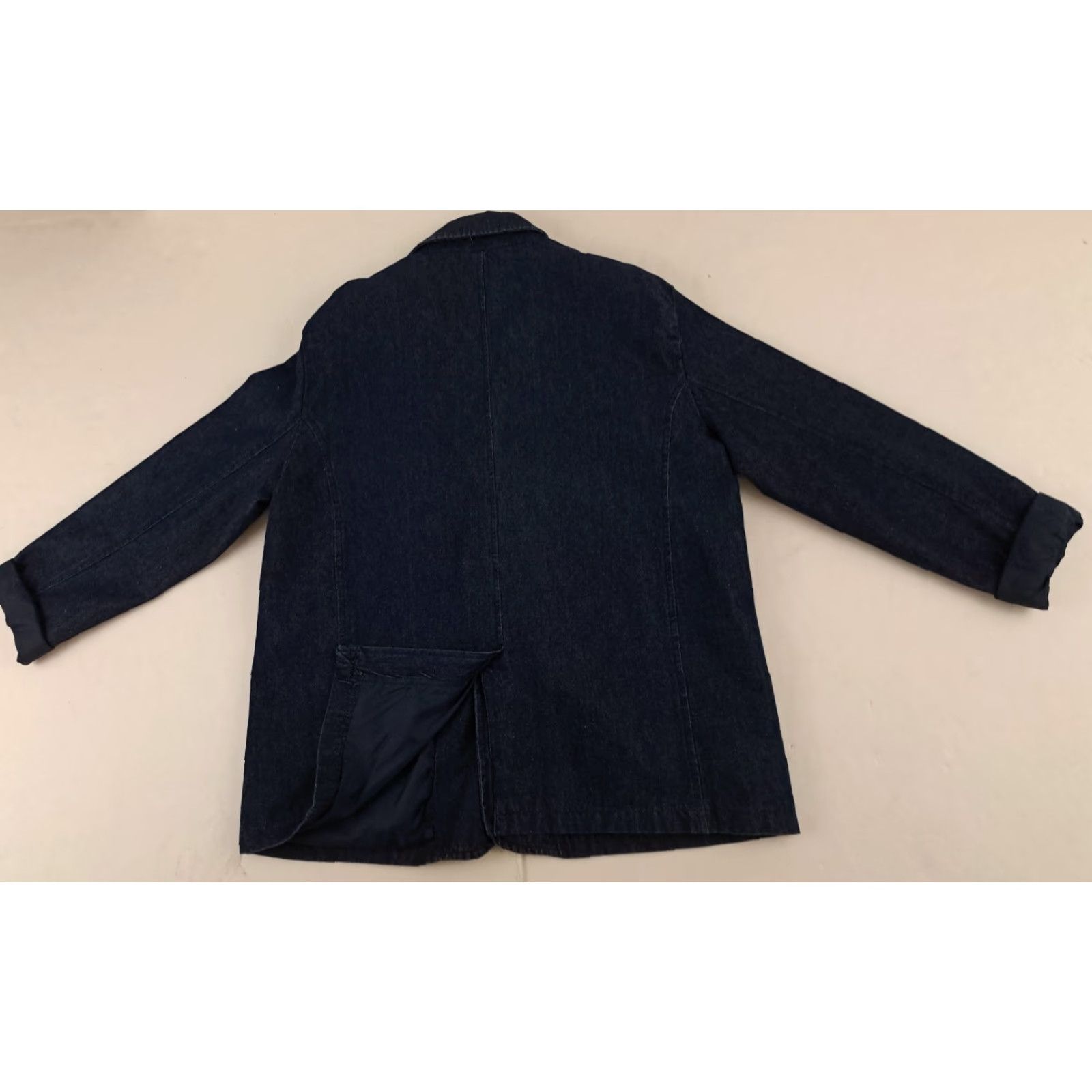 Haband VINTAGE Haband Travlers Denim Blue Jean Button Blazer Lined Coat Large Size US 33 - 7 Thumbnail