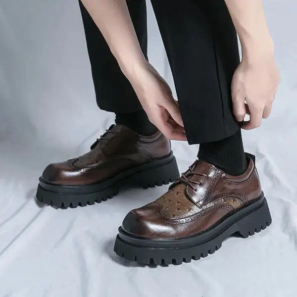 Leather Matsumaru x Emi Chunky Sole Brogue Shoes Size US 7 / EU 40 - 2 Thumbnail