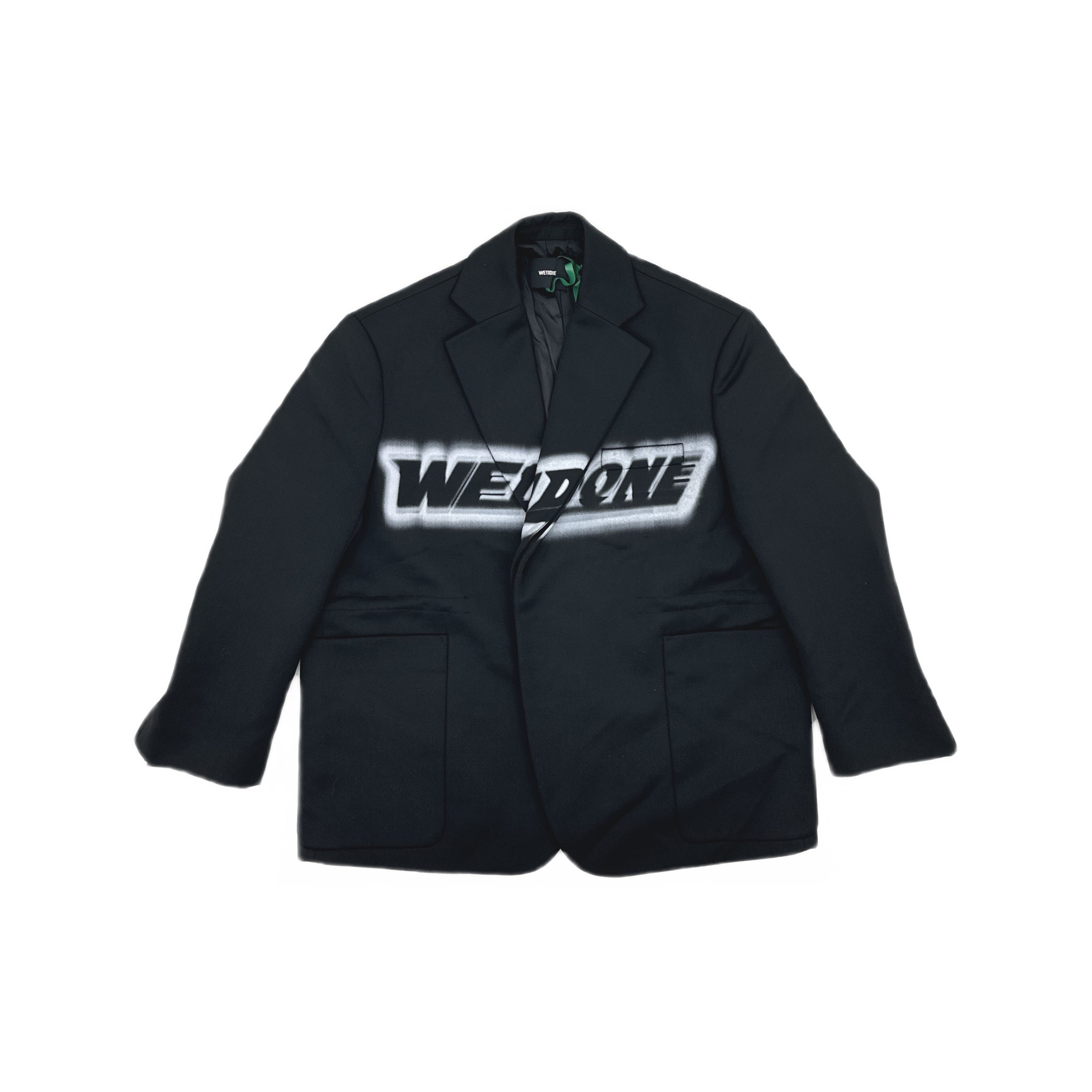 WE11DONE WE11DONE Logo Graffitied Blazer Size 34R Size 34R - 1 Thumbnail