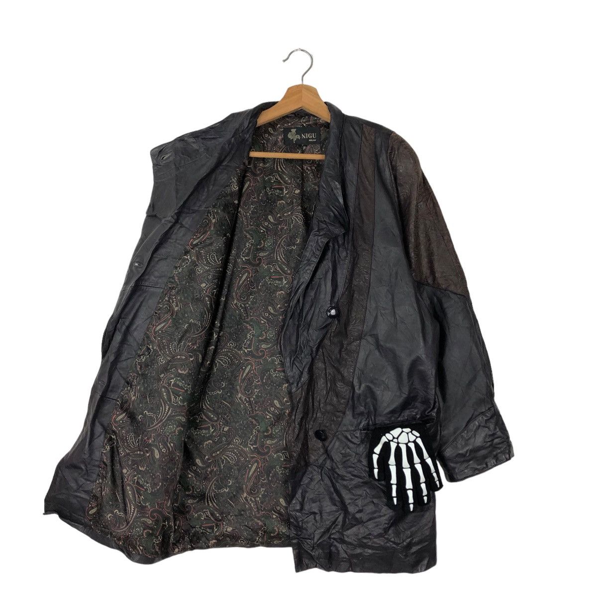 Japanese Brand 🔥VINTAGE CHORE GENUINE LEATHER JACKET NIGU MILAN JAPAN Size US M / EU 48-50 / 2 - 8 Thumbnail