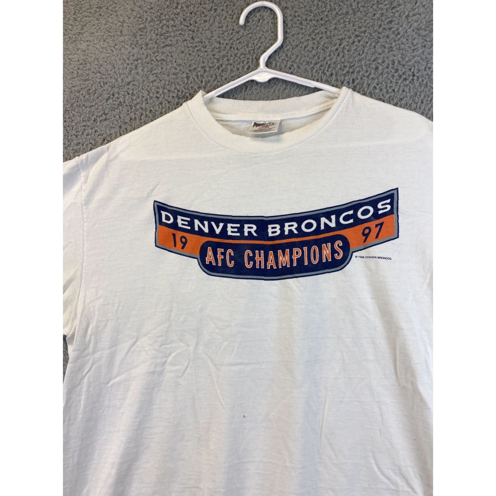 Vintage VINTAGE Power Pro Denver Broncos T-Shirt Most Relevant Category: T-Shirt Adult XL White 1997 Sports USA 90s Mens Size US XL / EU 56 / 4 - 2 Thumbnail