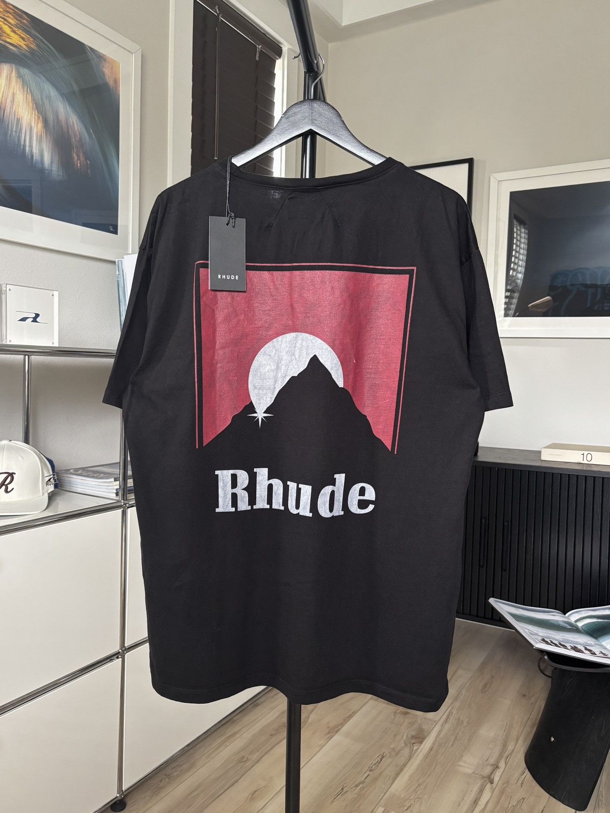 Rhude RHUDE | NEW RED BLACK MOONLIGHT GRAPHIC TEE Size US S / EU 44-46 / 1 - 1 Thumbnail