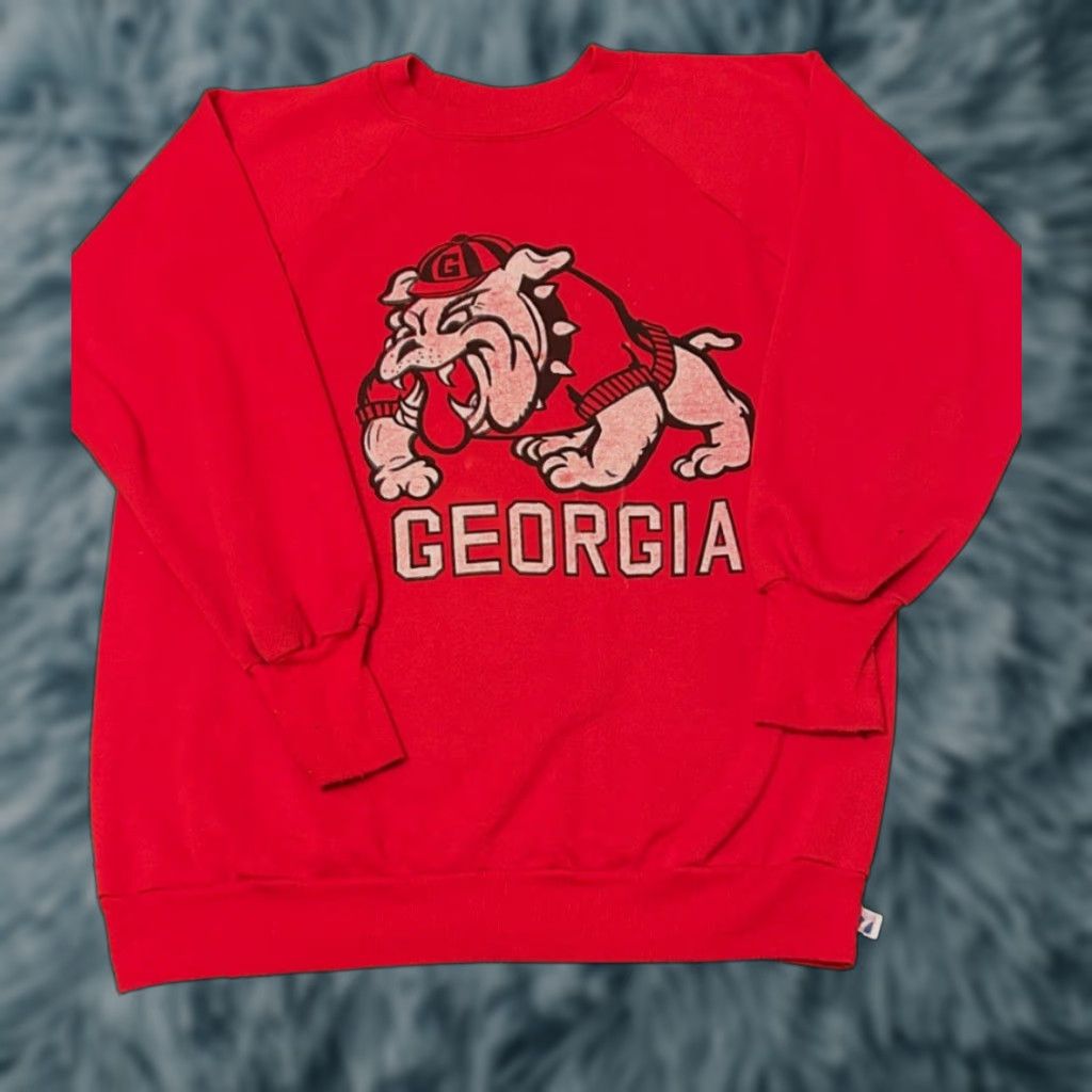 Logo 7 VINTAGE Georgia Bulldogs Logo VTG Crewneck Sweater Mens Size Large Red Size US L / EU 52-54 / 3 - 1 Thumbnail