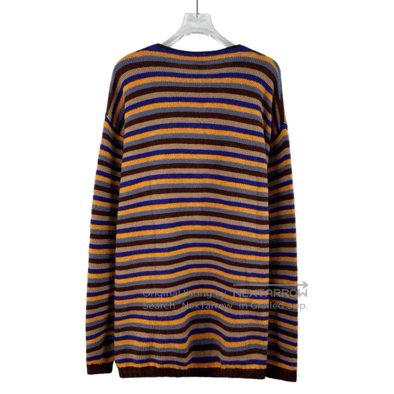 Loewe Loewe Color-blocked striped logo embroidered wool single-b Size M / US 6-8 / IT 42-44 - 2 Thumbnail