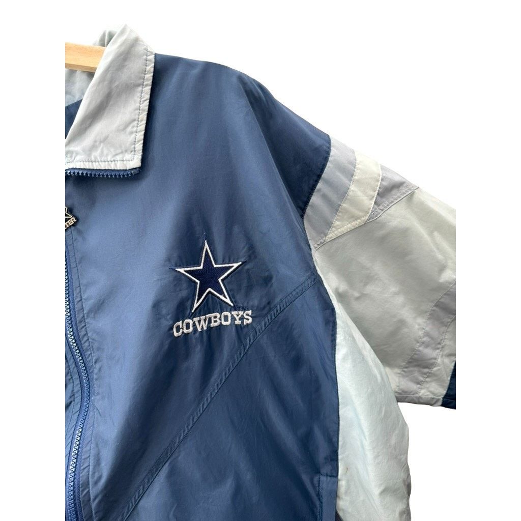 NFL × Starter × Vintage 1990's Starter Dallas Cowboys Windbreaker Zip Jacket Size US XL / EU 56 / 4 - 6 Thumbnail