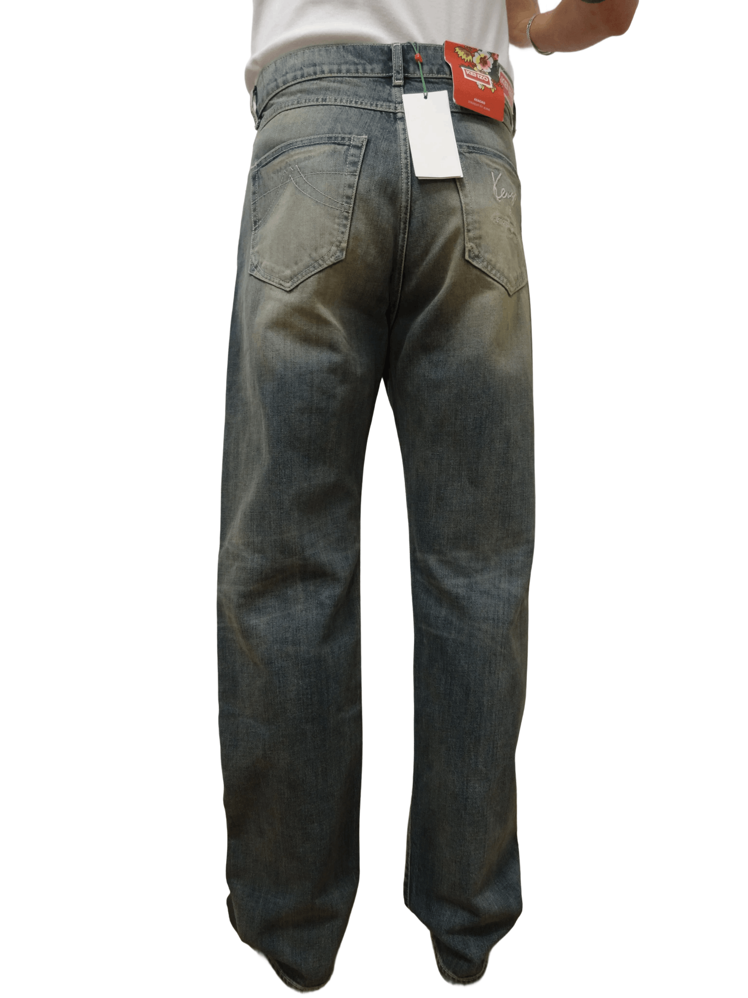 Kenzo Vintage Kenzo Paris Asagao Straight Leg Jeans (Early 2000s) Size US 30 / EU 46 - 7 Thumbnail