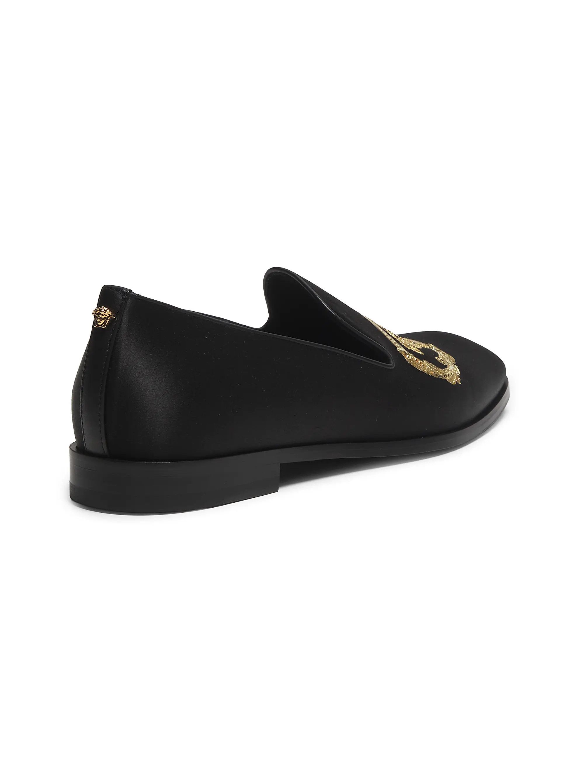 Versace os11x0226 Jellyfish Embroidered Satin Slippers in Black Size US 8 / EU 41 - 2 Thumbnail