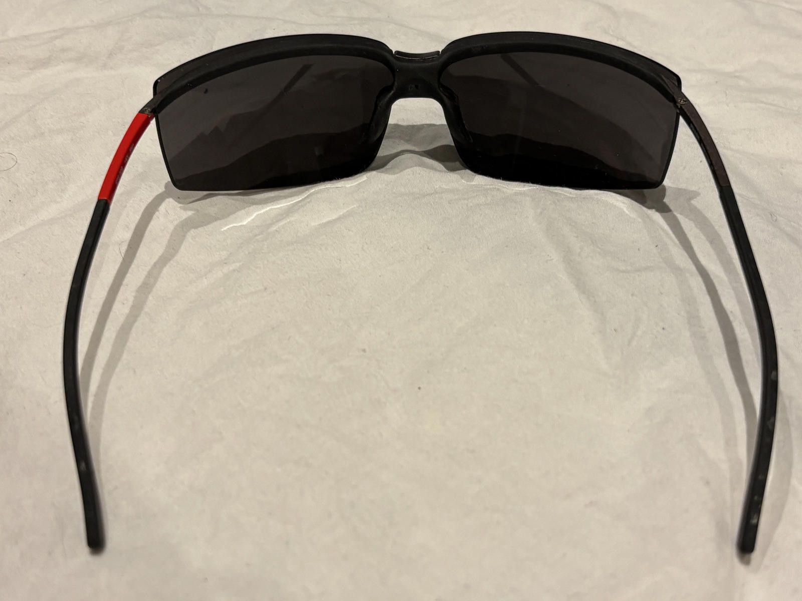 Prada Prada - Black and Red Rimless Sports Sunglasses Size ONE SIZE - 4 Thumbnail